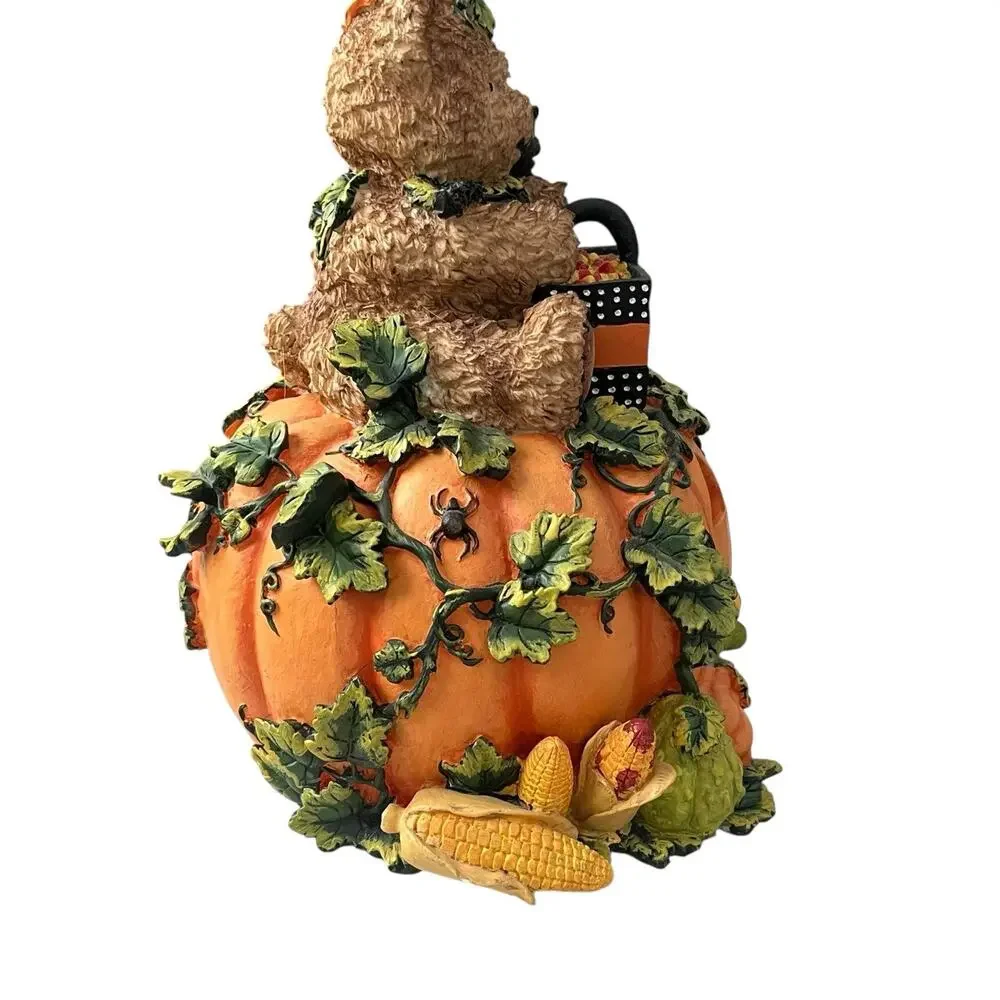 Vintage Gloria Jeans Exclusive Halloween Light Up Pumpkin Cat WORKS Fall Harvest